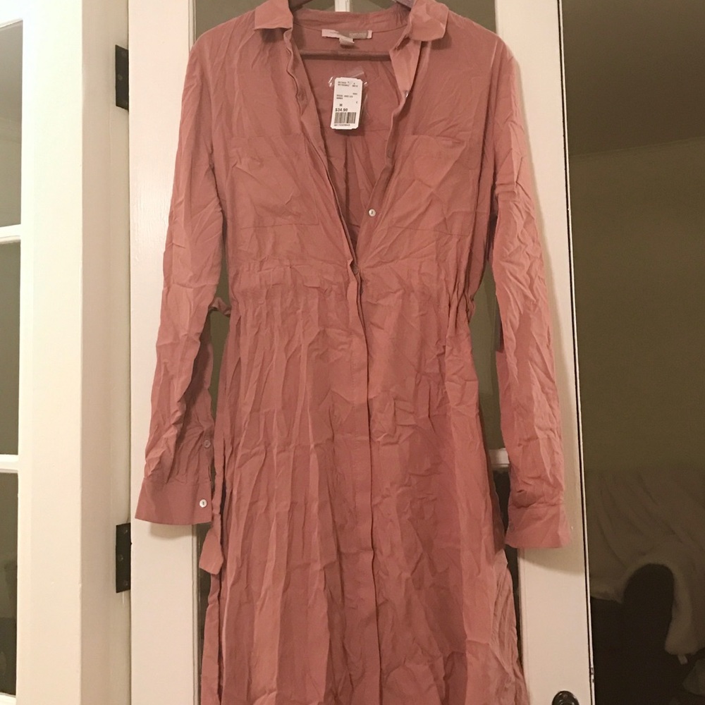 Long Sleeve Soft Shirt Midi Forever 21 Dress